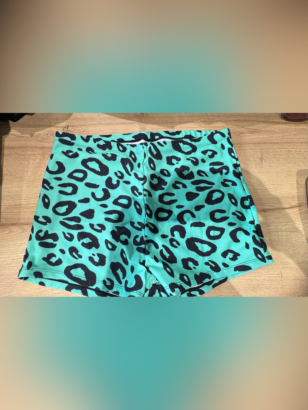 Women’s Black & Teal Leopard Tankini Swim Set - Picture 10 of 16